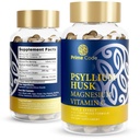 Código Prime [ 3 em 1] Cápsulas de Psyllium Husk com Citrato de Magnésio e Vitamina C – Cápsulas de Psyllium Husk 1000mg – Citrato de Magnésio 200mg – Vitamina C 250mg – Não-GMO – Gluten & Soy Free – Vegan