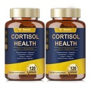 Suplemento de totaria cortisol com Ashwagandha, Magnesium,Rhodiola Rosea,L Theanina,Equilíbrio de hormônios para mulheres Mood, Foco, Suporte ao sono 120 Cápsulas Vegan (Pacote de 2)
