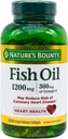 Óleo de peixe da recompensa da natureza, apoia a saúde do coração, 1200 Mg, liberação rápida Softgels, 200 Ct