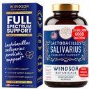 Lactobacillus Salivarius Probiótico - 24bn UFC Salivarius Probióticos dentários para dentes e gengivas - Mau tratamento da respiração para adultos, suporte imunológico, saúde digestiva - 60 cápsulas probióticas orais