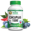 Botanic Choice CircuPlus 1500 - Saúde do coração e circulação e Vein Support Supplement - Vitamina B1, Cayenne Pepper, Hawthorn, Ginkgo Biloba para Adultos Homens e Mulheres (90 Cápsulas)