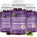 Mulittea Glucosamina Condroitin Gummies - Suplemento de suporte conjunto de força extra com HSH & Elderberry para articulação natural, Antioxidante Imune Support para adultos, homens e mulheres-(3 Pack)
