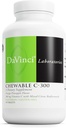 DaVinci Labs mastigável C-300 - Suplemento para apoiar a saúde imunológica, colesterol e produção de colágeno - com vitamina C, pectina e mais - sem glúten - sabor de abacaxi laranja - 90 comprimidos vegetarianos