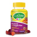 Culturelle Kids Daily Probiótico Packets 30ct + Vegetary Fiber Gummies Digestive & Imune Health Support