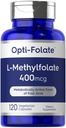 Carlyle L Metilfolato 400 mcg 120 Cápsulas Vegetarianas Otimizado e ativado Folato de Metilo Não-GMO e Suplemento sem Glúteo