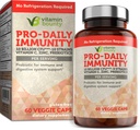 Vitamina Bounty Pro-Daily Probiótico - 10 bilhões de UFC Mistura, Zinco e Vitamina C para Saúde Digestiva, Suporte Imune Prebioitcs e Probióticos para Mulheres e Homens - 60 Cápsulas