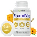 Zen Nutrientes Ferida Pré e Pós-Cirurgia Suporte, Cicatriz & Ferimento, Tratamento de Cicatriz, Plástico & Cirurgia Geral, Curar mais rápido & Aids no tempo de recuperação w/Bromelain, Açafrão & Arnica - 60 Caps Vegan