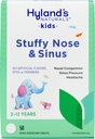 Hyland's Kids Stuffy Nase and Sinus Tablets, Cold Medicine for Children Ages 2 and up, Hephane Relief and Nasal Descongestionant, Quick Dissolving Tablets, 50 Count