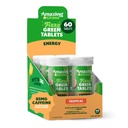 Incrivel Grama Fizzy Green Tablets Energia Tropical: Verdes + Cafeína de chá verde, Tablet sabor água com antioxidantes, 60 Contagem