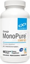 XYMOGEN Omega MonoPure 1300 EC - Óleo de peixe com 3X Maior Absorção - DHA EPA Omega 3 Suplemento para Saúde do Coração + Suporte Cognitivo (60 Softgels)