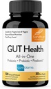 Sandhu's Gut Health - Prebiótica, Probiótica, Pós-Biótica e L-Glutamina Saúde Digestiva, Colón, Probiótica Total de Suplementos