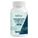 Complexo de magnésio Heivy, glicinato de magnésio, citrato, malato, óxido, gluconato com zinco e vitamina D3, suplemento de magnésio para músculo, nervos, coração, suporte ósseo, alta absorção, 90 comprimidos
