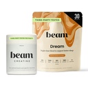 Beam Dream Sleep Powder & Creatine Bundle, terceiro testado ajuda natural do sono e suplemento de recuperação com Creatina Micronizada Monohidrato, Puro creme sem sabor pó para força muscular, Energia
