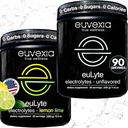 Euvexia Dr Ekberg EuLyte Eletrolytes Bundle □ Unflavored + Lemon Lime Variety Pack ; Açúcar Free Electrolyte Powder com 80 + Minerals + 90 Servings Cada sabor / Keto Fasting Hydration Support