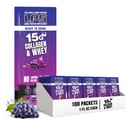 Desenhos Nutricionais LPS Colágeno Líquido & Whey Protein Supplement - Bebida não-GMO, sem açúcar - Promove pele saudável & cabelo para homens e mulheres, uva, serviço único (100 pacotes)