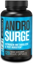 Bloqueador de estrogênio de fábrica Jacked Androsurge para homens - impulsionador de testosterona natural para homens e metabolizador de estrogênio com Tongkat Ali, DIM, Long Jack & More - Test Booster & Muscle Builder - 120 Conde