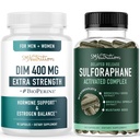 Sulforaphane Complex & 400mg DIM Suplemento para Estrogênio Enhanced Balance for Women □ Advanced Microbeadlet Hormone Balance Supplement (60 Servings) with Extra Strength DIM (90 Servings)