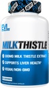 Evluition EVL Silymarin Milk Thistle Cápsulas - Suplemento para Optimal Liver Cleanse Detox & Repair - Suplemento de suporte do fígado de ervas com extrato de cardo de leite puro - 60 Cápsulas Veggie Não-GMO