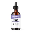Suplementos de zinco orgânico Vimergy para mulheres e homens (7.5mg Zinco líquido por serviço) Suporte imunológico de absorção rápida, Promove ossos saudáveis e pele, USDA Certified Organic, Vegan, Até 27 Servings (55 mL)