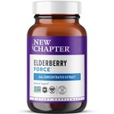 Novo Capítulo Vegan Elderberry Cápsulas com 64x concentrado Black Elderberry + Groselha preta para suporte imune abrangente, Projeto não-GMO verificado, Glúten livre, Certificado Vegan, 30 Contagem