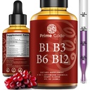 Código Prime Liquid Vitamina B1 Gotas com Vitamina B3 B6 & B12 B Suplemento Líquido Complexo □ Suplemento de tiamina para adultos □ Alta Absorção