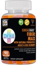 CLÍNICA DAILY Fibra Max, Vegan pastilhas de alta fibra para adultos e crianças. Alívio de Obstipação para Adultos e Crianças. Prebiótico Inulin Fiber Supplement Gummies. 90 gomas laxantes sem glúten para reparação de gut
