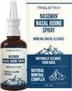 Nasomin® Iodo Spray nasal – Limpa e Refresca suas Passagens nasais – Mistura de Iodo e Ácido Fulvico – 150+ Usos por garrafa – Fórmula Mineral 100% Natural – (2 oz. Garrafa + Pulverizador nasal)