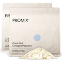 Promix Péptidos de Colágeno Hidrolisado - Tipo 1 Colágeno de Feita de Grama, 4,7g de glicina, peptídeos bioativos Tipo 3 - Sem sabor - 2,5 Libras (Pacote de 2)
