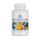 Nature's Lab Iron Plus Vitamina C Comprimidos de Derretimento Rápido - Gentil no Estômago Ferro Carbonil, Alta Absorção para Células de Sangue Vermelho Saudáveis* - 120 Comprimidos