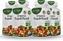 Superalimentos orgânicos Greens Fruits and Veggies Complex - Melhor Suplemento dietético com 14 Verdes e 14 Frutas e Legumes com Alfalfa & Ingredientes Orgânicos Antioxidantes Não-GMO 240 Cápsulas