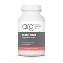 Grupo de Pesquisa em Alergia Biotin 5000 Suplemento - 5000mcg Biotina, Vitaminas para Cabelo, Pele e unhas, Alta Dose, Cápsulas Vegetarianas, Hipoalergênico, Glúten Livre - 60 Contagem
