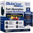 Suplemento de Glutationa Líquida, Lemon Berry Flavored Acerola Energy Booster w/Zinc, Vitaminas Diárias & Minerais, Formulação de Açúcar Zero, Suporte Auto-Imune Diariamente para Adultos, 0.34 fl oz, Pacote de 60