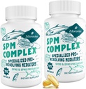 Zdoroviye SPM Supplement - Especializado em Mediadores Pró-Resolvedores e Complexo de Precursores SPMs para Resposta Imune Equilibrada, Cérebro, Tecido e Celular - 120 Softgels (2 garrafa)