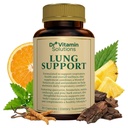 DR VITAMIN SOLUÇÕES Lung Detox Suplemento para homens e mulheres - 10-em-1 mistura w / Vitamina C & Butterbur raiz - apoia a saúde do pulmão & função respiratória - melhora a respiração, fluxo de oxigênio - 30 Vegan Caps