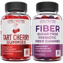 Atlantis Nutrition Tart Cherry 60 chicletes + açúcar livre de gomas de fibra prebiótica para adultos 2-Pack (120 chicletes)