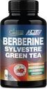Cadane Berberine Extract - Berberine Supplement with Gymnema Sylvestre, Green Tea & More - 150 Cápsulas para Sistema Imune, Digestion Health Support