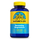 Naturezas Vida Renovação de Magnésio 500 mg - Plus Vitamina B-6 - Apoio Músculos e Nervos - Lab Verified (180 Servings, 180 VegCaps)