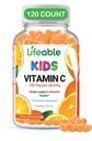 pastilhas de vitamina C para crianças - Vegan, GMO grátis e sem glúten - Grande sabor de laranja sabor Pectina mastiga - Crianças Suplemento dietético - 250 mg de vitamina C - 120 gelatinas [60 doses]