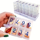 e-Pill 8 vezes por dia x 7 dias grande organizador semanal de comprimidos, vitamina, e caixa de medicina (limpo)