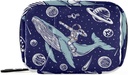Galaxy Whale Astronauta caixa de pílulas 7 dias caso de pílula viagem saco organizador com zíper portátil caso semanal tamanho compacto para suporte de suplementos de vitamina