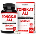 Tongkat Ali Para Homens (Longjack) Eurycoma Longifolia Extract 1200mg Por Serviço, 120 Cápsulas - Longjack Tongkat Ali para Saúde e Vitalidade masculina Suporte - Terceiro partido testado, EUA Made & Non-GMO