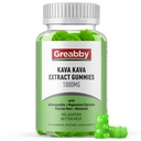 Kava Kava Gummies 1000mg por serviço, Suporte ao sono, Natural limão sabor, 60 Vegan Gummies, Stress alívio & relaxamento Suplemento