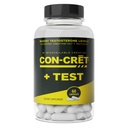 CON-CRET®+ Teste, COL de Creatina patenteada CON-CRET® Agora com Testofen®, Boost Testosterona Levels, 60 Cápsulas