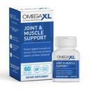 OmegaXL suplemento de suporte conjunto, para alívio - apoio muscular natural, óleo de mexilhão de lábios verdes, pílulas de gel macio, sem drogas, 60 contagem