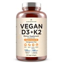 AMANDEAN Vegan Vitamina D3 K2. 5000 iu de Algae. MK-7, 120 Softgels. Óleo de coco orgânico mistura. para o humor, ossos, coração, saúde imunitária (embalando maio Vary)