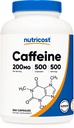 Pílulas de Cafeína de Nutricost, 200mg por serviço (500 caps)