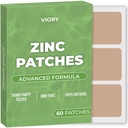 Zinco Patches (Pacote de 60) - 100% Natural Patch para Mulheres e Homens - com Biotina - Imune & Body Support - Fórmula melhorada