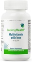 Procurando Saúde Multivitamina com Ferro, 45 mg de Ferro Quelatado, Vitaminas B Ativas Plus L-5-MTHF, Suporta Sistema Imune Saudável e Produção de Energia, Cápsulas Vegetarianas (120 cápsulas)*