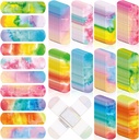 Lounsweer 120 Pcs Crianças Bandagens em massa Tie Pastel Colorido Bandagens para Kid Cute Waterproof Flexible Adesive Tap Respirável Cuidado para Criança Criança Criança Criança Criança Criança Cut Scrapes Feridas Queimar, 10 Estilo (Tie Dye)