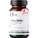 Designs para Saúde Aloe/200x - 200mg Aloe Vera Extract - Suplemento de Folha de Aloe altamente concentrado para suporte GI - Não-GMO, pílulas vegetarianas (60 Cápsulas)